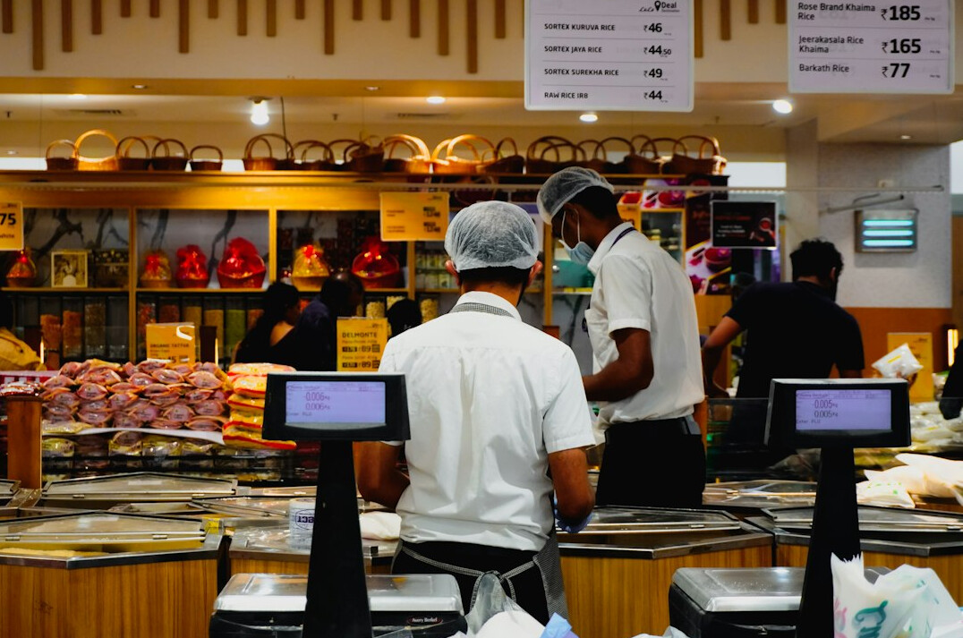 supermarket checkout counter