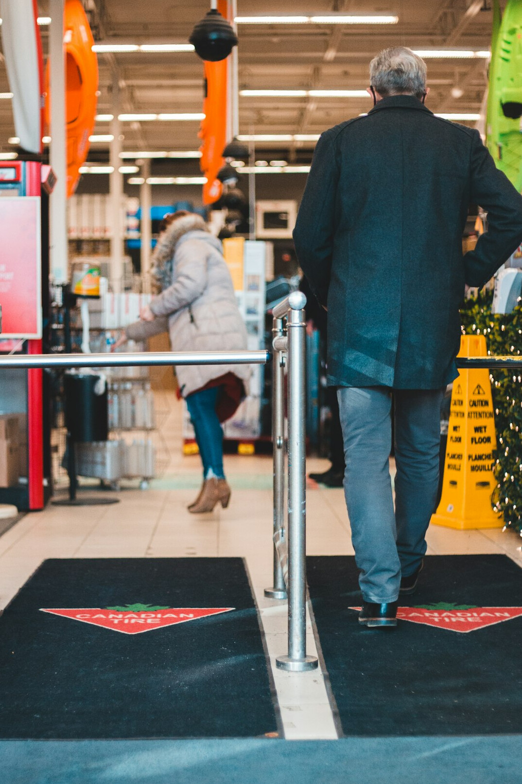 store security guard stopping shoplifter